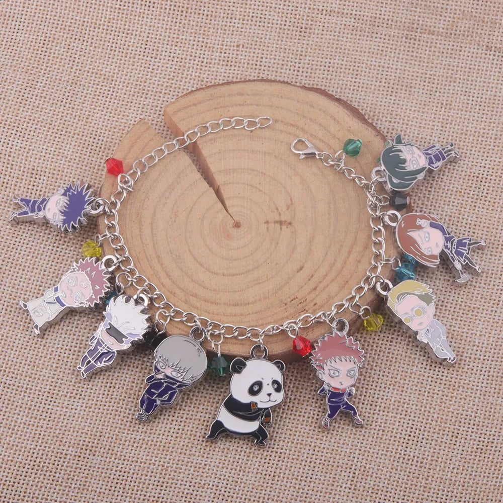 Bracelete Pulseira Jujutsu Kaisen Chibi, 12 Chibis