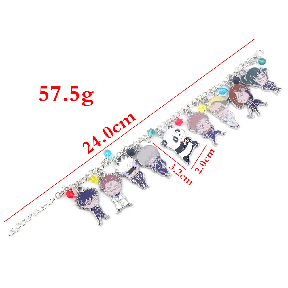 Bracelete Pulseira Jujutsu Kaisen Chibi, 12 Chibis