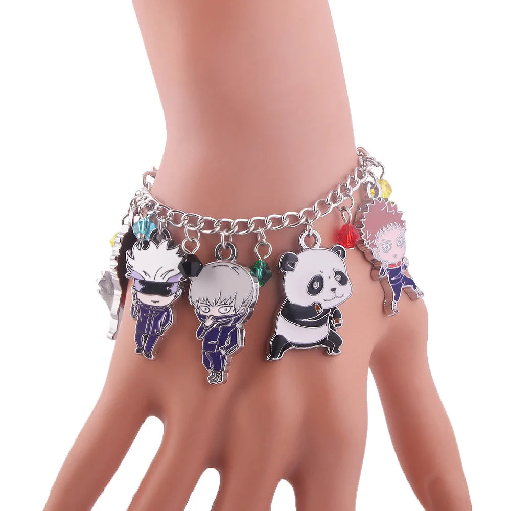 Bracelete Pulseira Jujutsu Kaisen Chibi, 12 Chibis