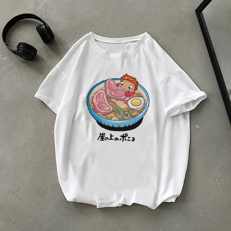 Camiseta Ponyo Lámen Kawaii