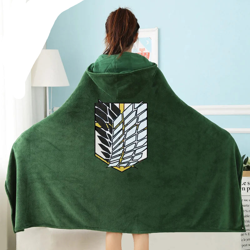 Manta Capa 2 em 1 "Tropa de Exploração", Attack on Titan