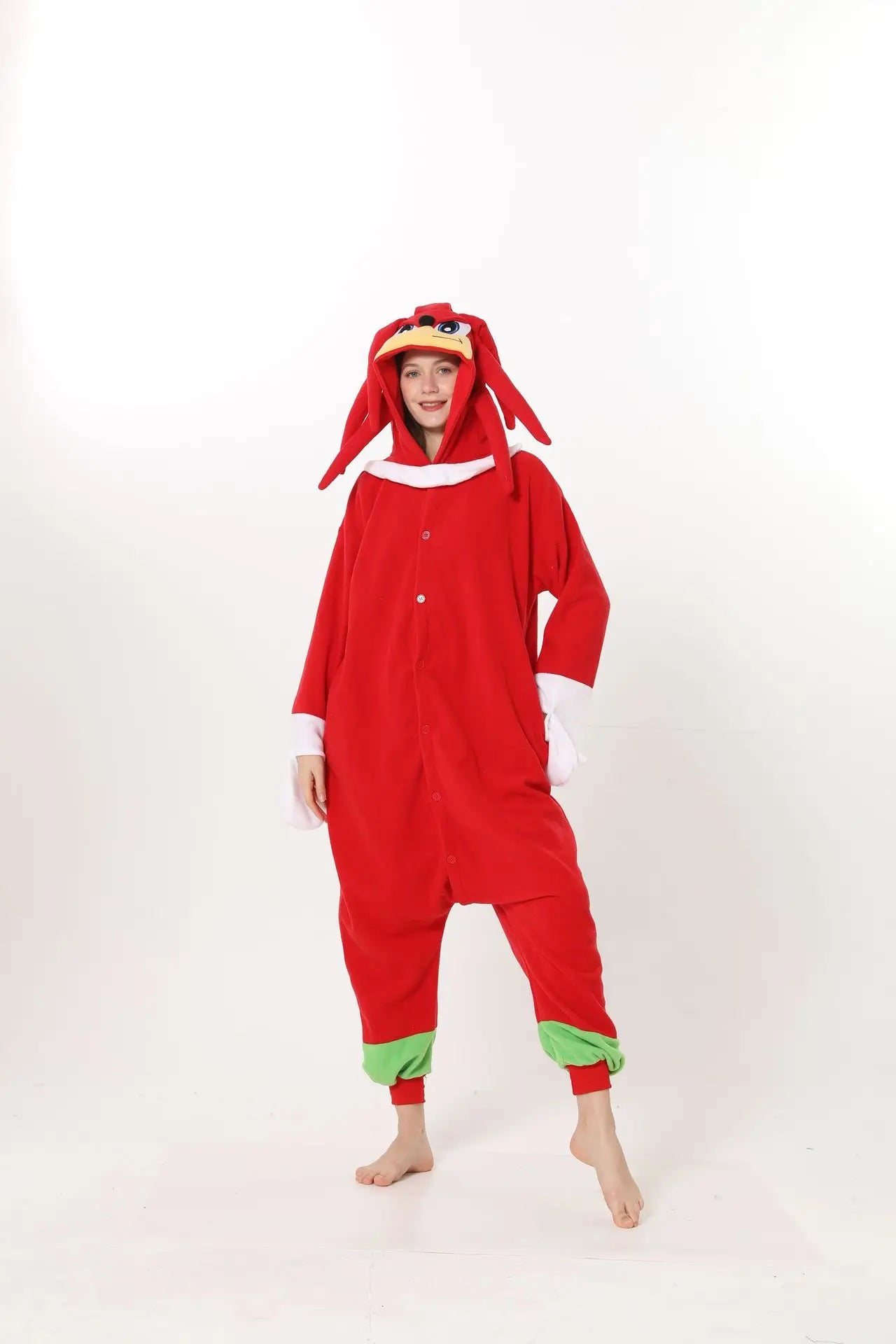 Pijama Cosplay Adulto e Infantil Sonic Kigurumi