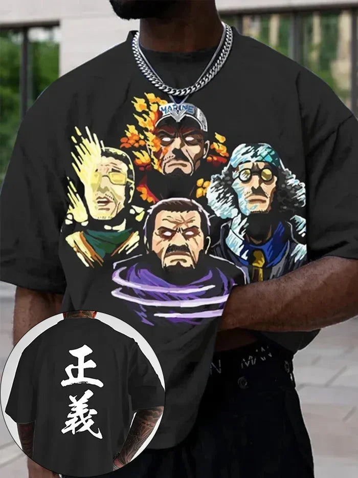 Camiseta Oversized Luffy Mode, Gear 5 Beast