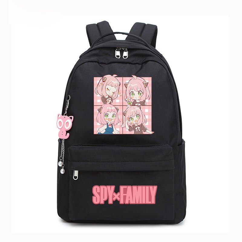 Mochila Anya Cutie, Spy x Family + Chaveiro Corujinha (Brinde)