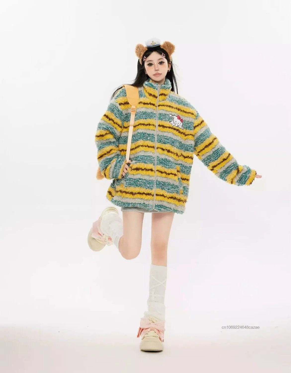 Jaqueta Fleece Hello Kitty Color Block