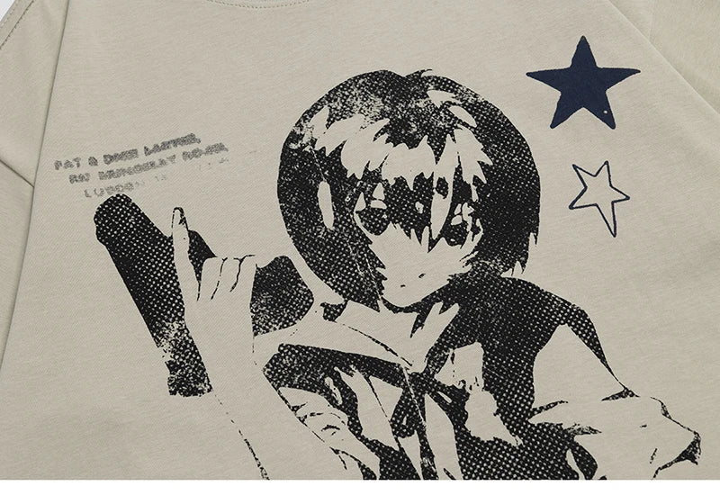 Camisa Premium Rei Ayanami Oversized Y2K