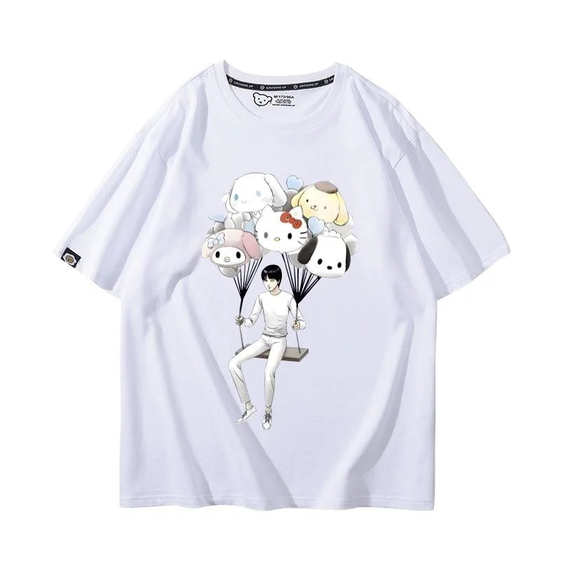 Camiseta Hello Kitty x Tomie Kawakami – Estilo Sanrio Meets Junji Ito