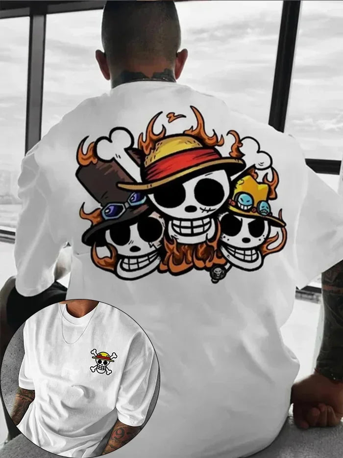 Camiseta Oversized Luffy Mode, Gear 5 Beast