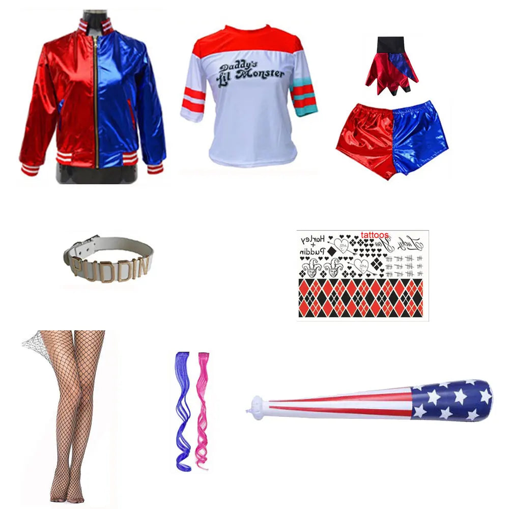 Fantasia Cosplay Adulto Arlequina - Esquadrão Suicida