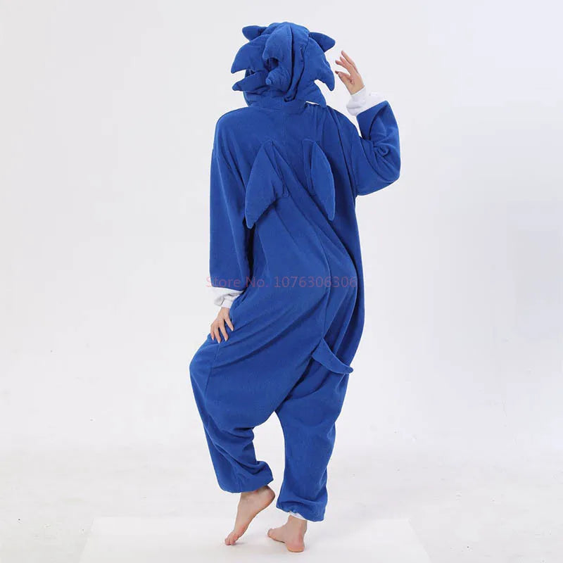 Pijama Cosplay Adulto e Infantil Sonic Kigurumi