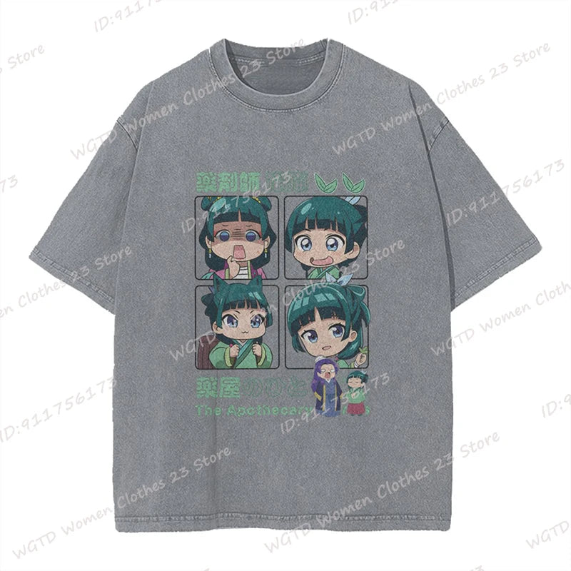 Camisa Maomao The Apothecary Diaries - Estilo Retrô Oversized