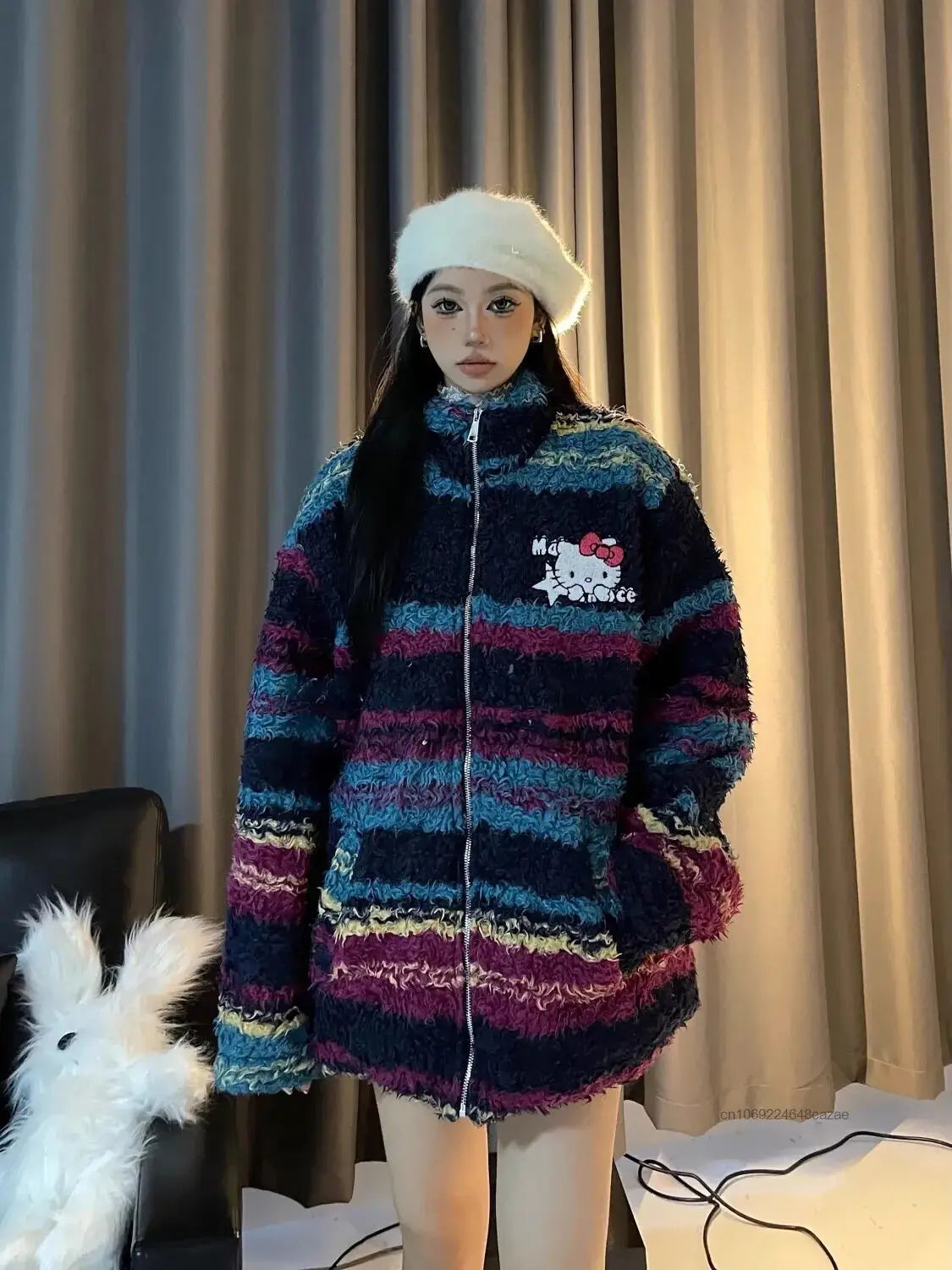 Jaqueta Fleece Hello Kitty Color Block