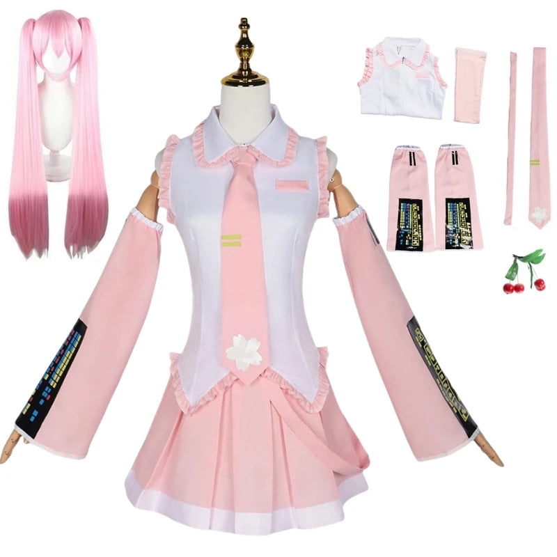 Fantasia Cosplay Sakura Hatsune Miku – Edição Primavera