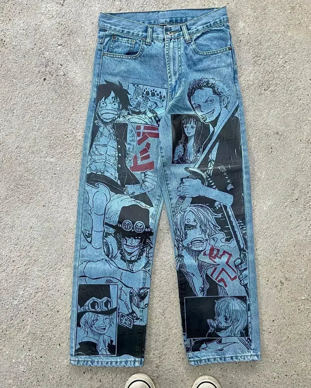 Calça Jeans One Piece: Grand Line Vibes