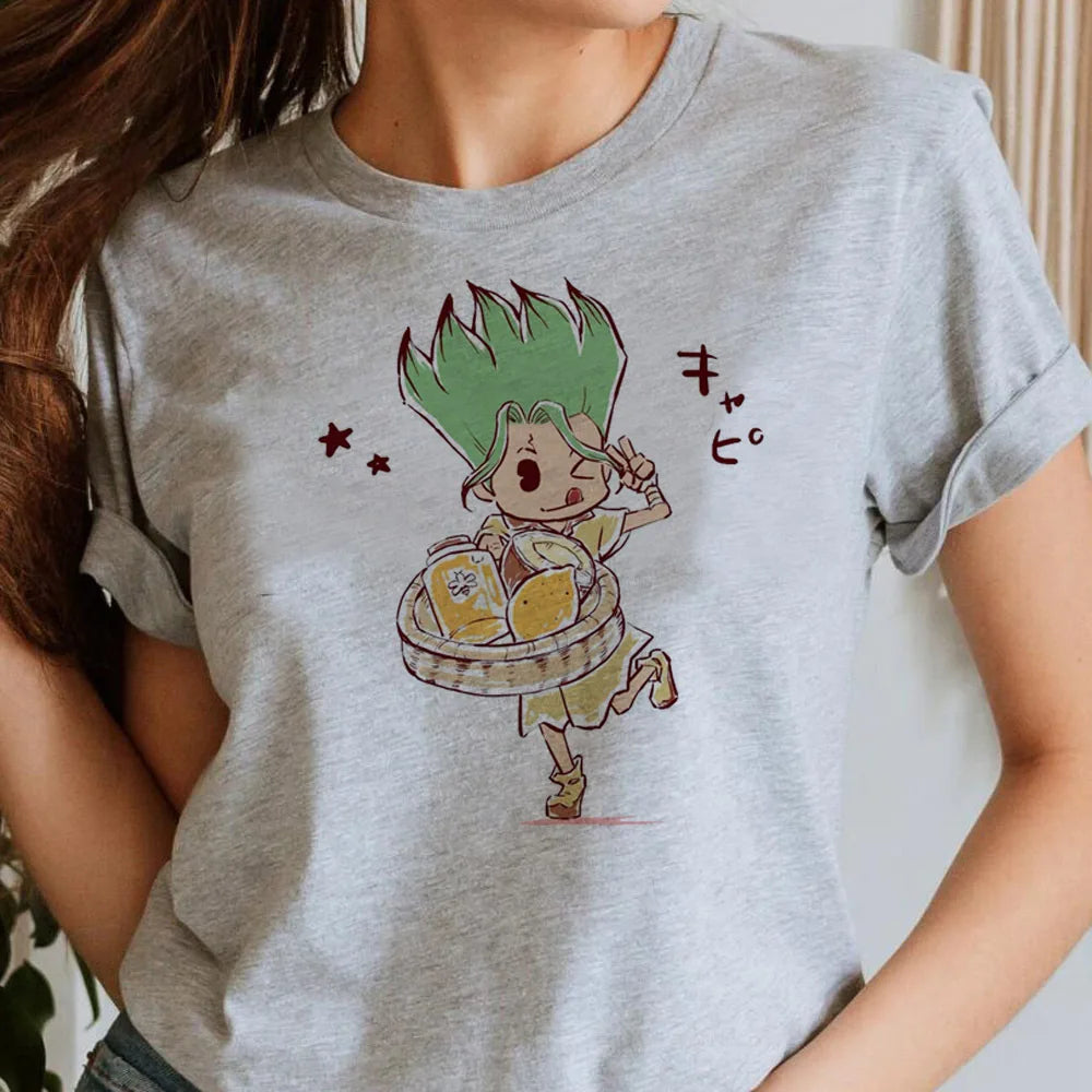 Camiseta Dr. Stone - Streetwear Pastel Psychedelic