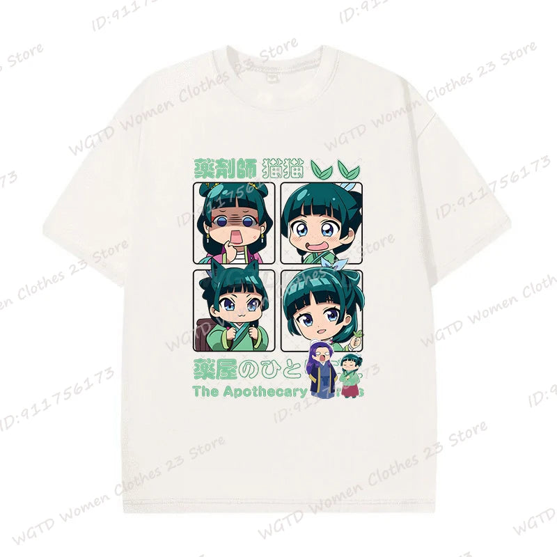 Camisa Maomao The Apothecary Diaries - Estilo Retrô Oversized