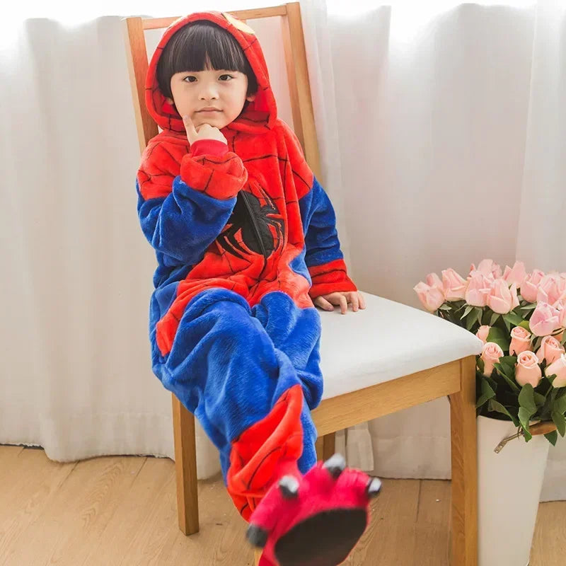 Pijama Kigurumi Cosplay Infantil Homem Aranha