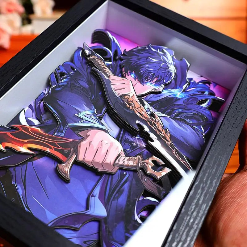 Quadro 3D Sombroso – Jin-Woo Solo Leveling