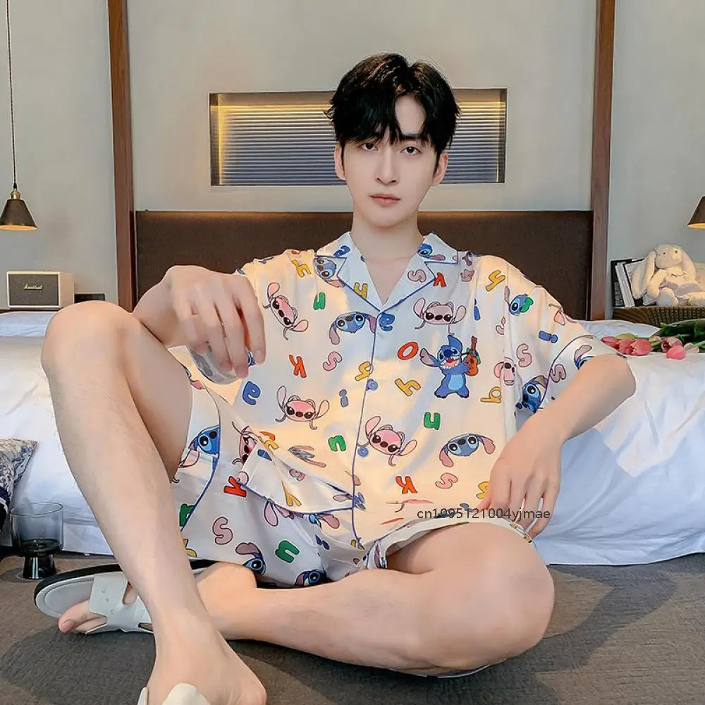 Pijama de Casal Stitch & Angel