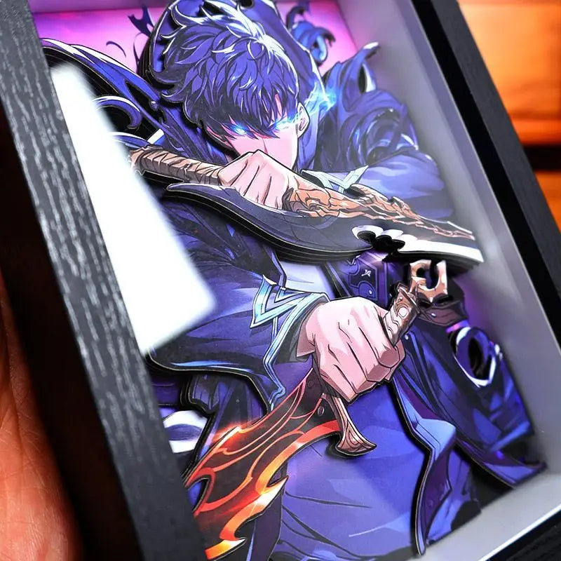 Quadro 3D Sombroso – Jin-Woo Solo Leveling