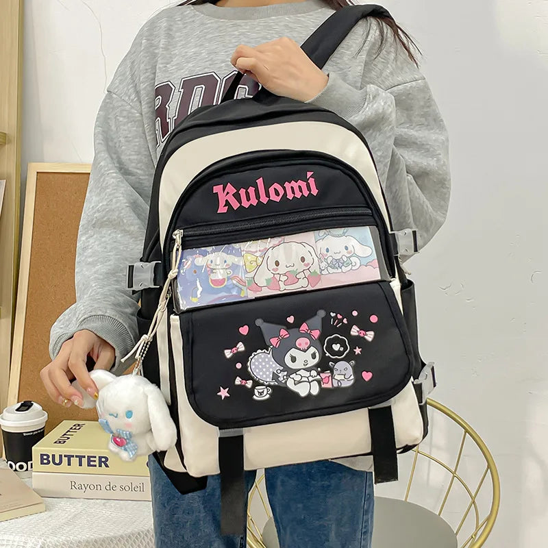 Mochila Kawaii Sanrio – Cinnamoroll, Kuromi e My Melody