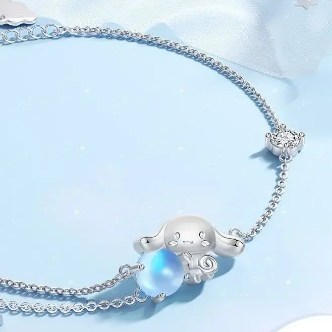 Pulseira Bracelete Prata 925 Cinnamoroll Kawaii