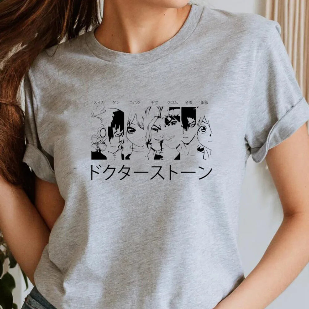 Camiseta Dr. Stone - Streetwear Pastel Psychedelic