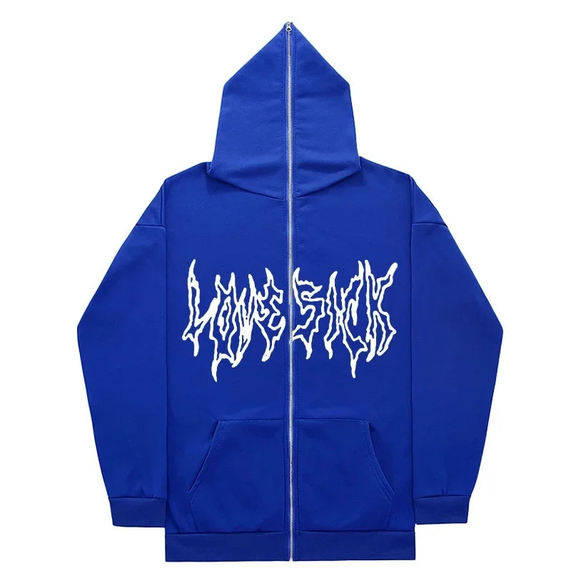 Moletom Zíper Lovesick, Street Gótico