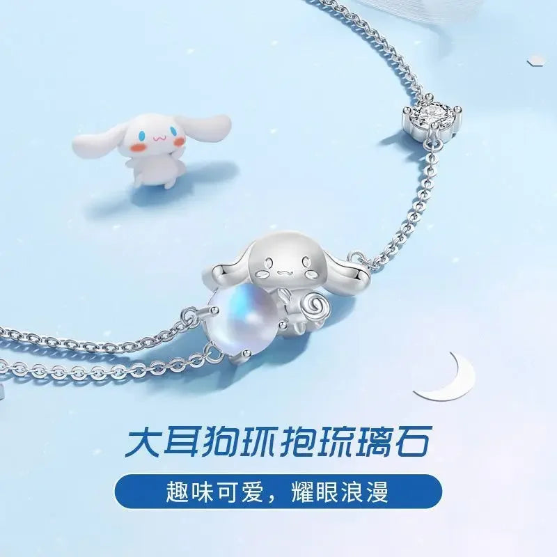 Pulseira Bracelete Prata 925 Cinnamoroll Kawaii