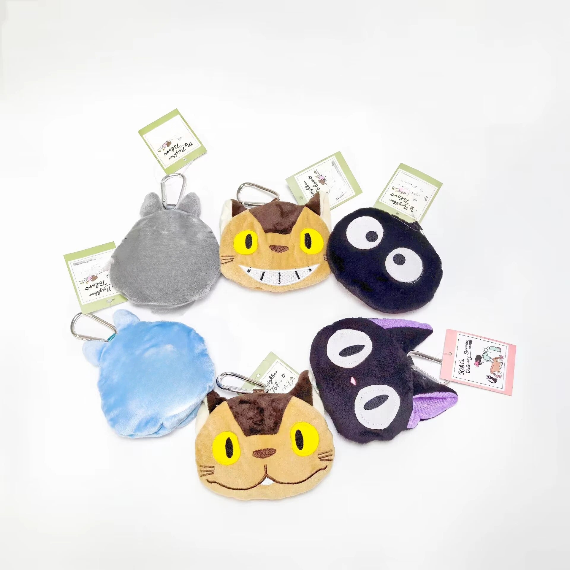 Ecobag Ghibli com Chaveiro – Totoro, Jiji, Catbus e Mais
