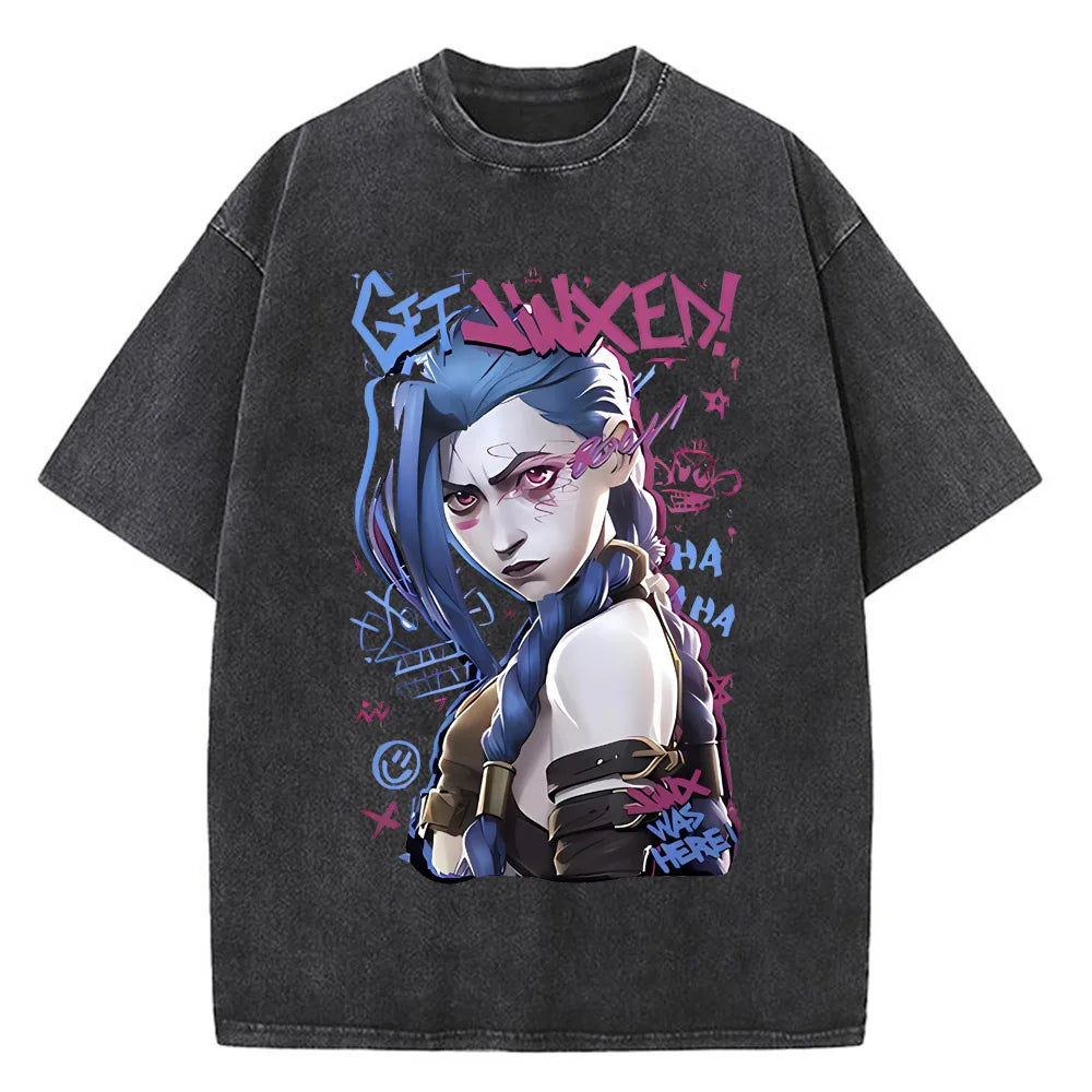 Camiseta Oversized Jinx Insana, Arcane