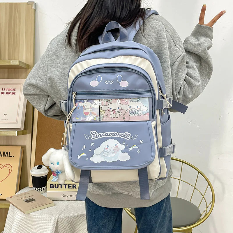 Mochila Kawaii Sanrio – Cinnamoroll, Kuromi e My Melody