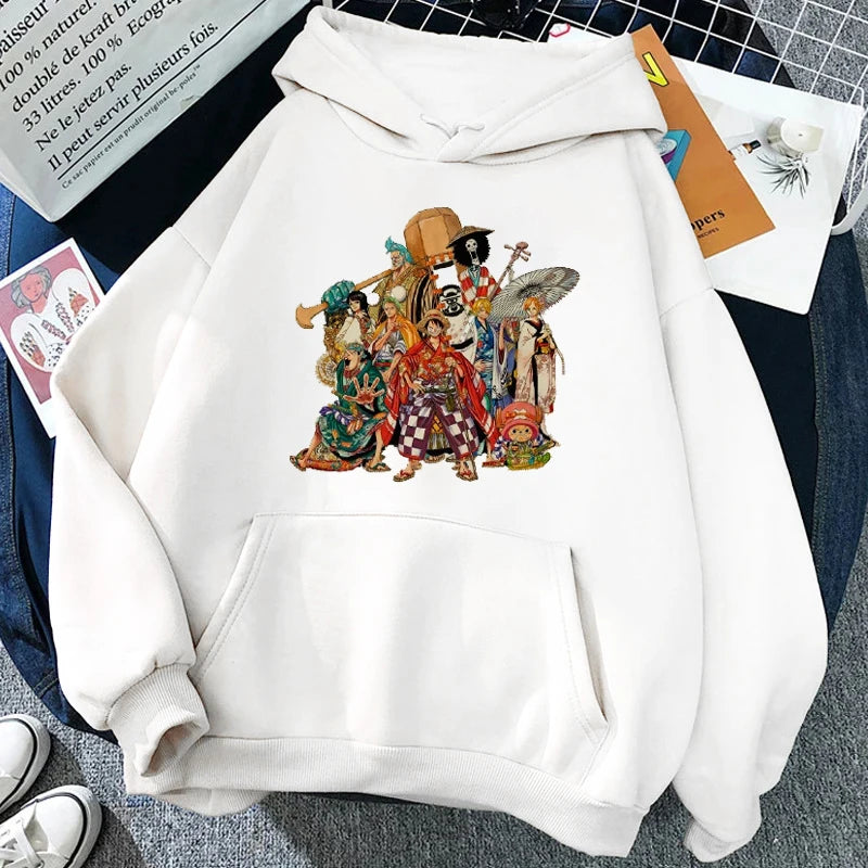 Moletom Wano, Gear 5 e Tripulação, One Piece