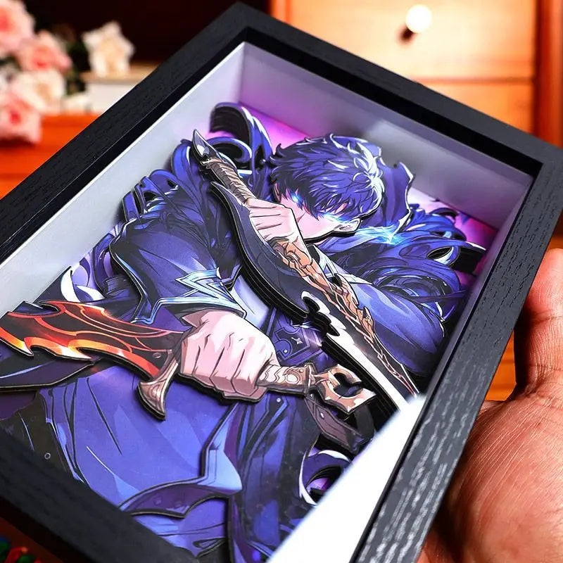 Quadro 3D Sombroso – Jin-Woo Solo Leveling