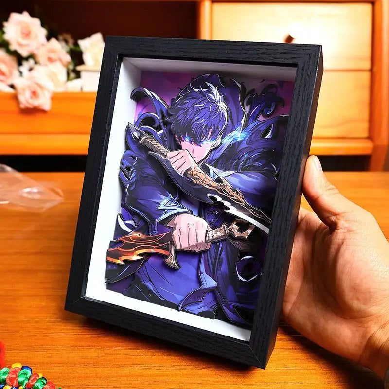 Quadro 3D Sombroso – Jin-Woo Solo Leveling