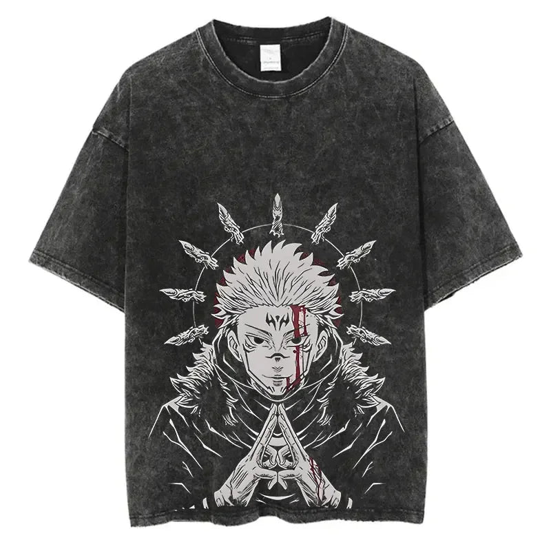 Camiseta Oversized Sukuna Arcaico, Jujutsu Kaisen