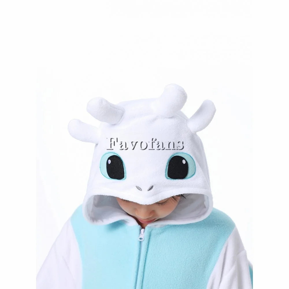 Pijama Cosplay Infantil Kigurumi Banguela e Fúria da Luz