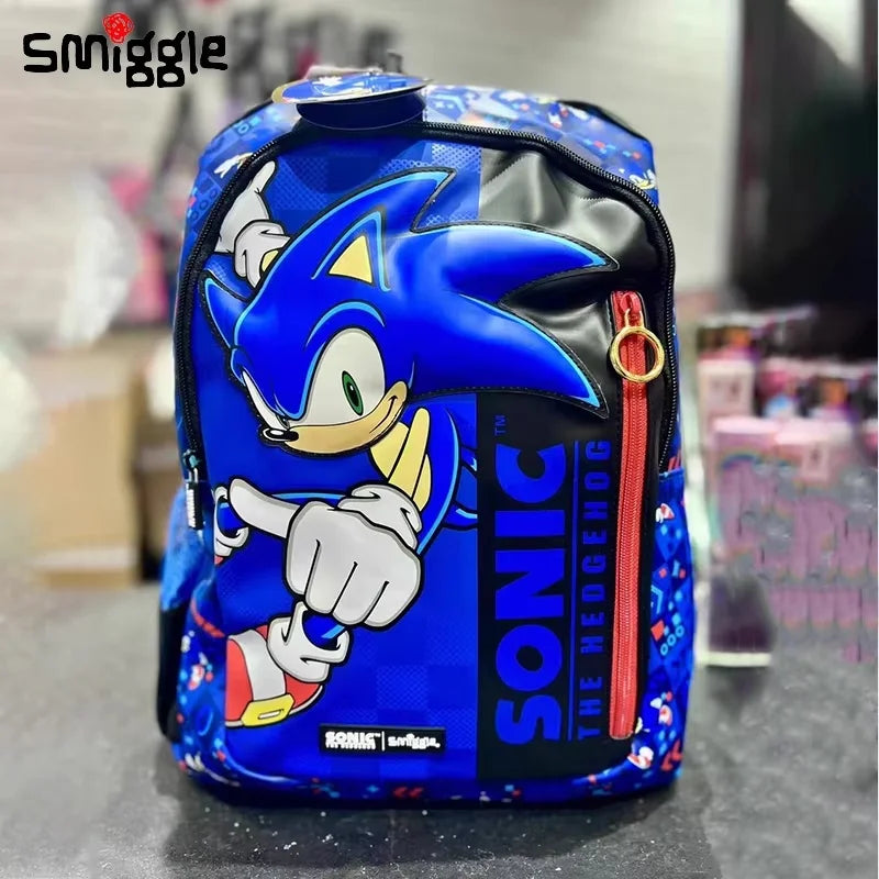 Mochila Smiggle Sonic (Garrafa e Lancheira)