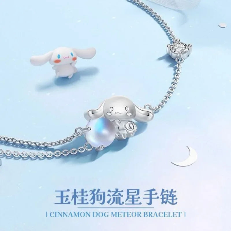 Pulseira Bracelete Prata 925 Cinnamoroll Kawaii