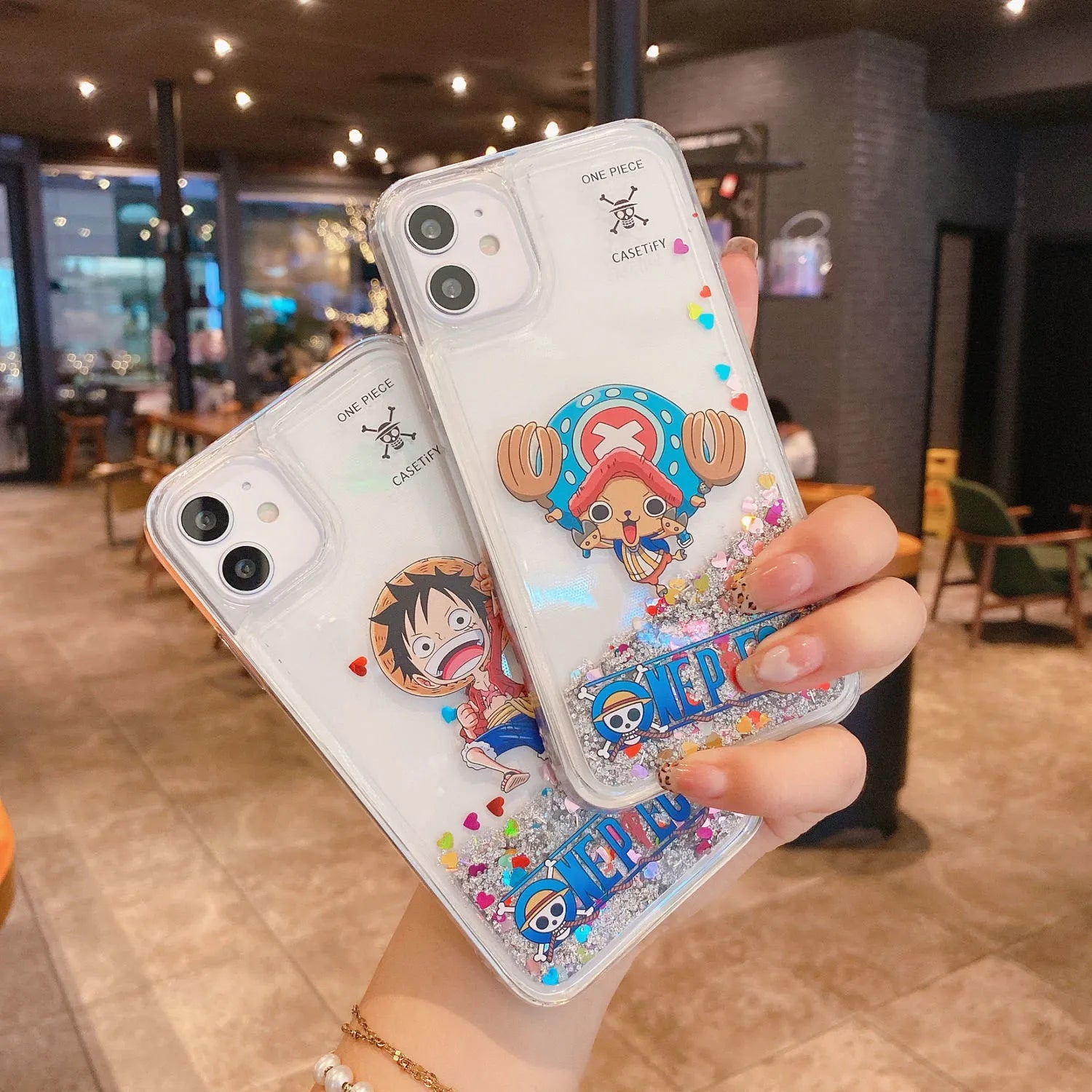 CAPINHA GLITTER LUFFY X CHOPPER