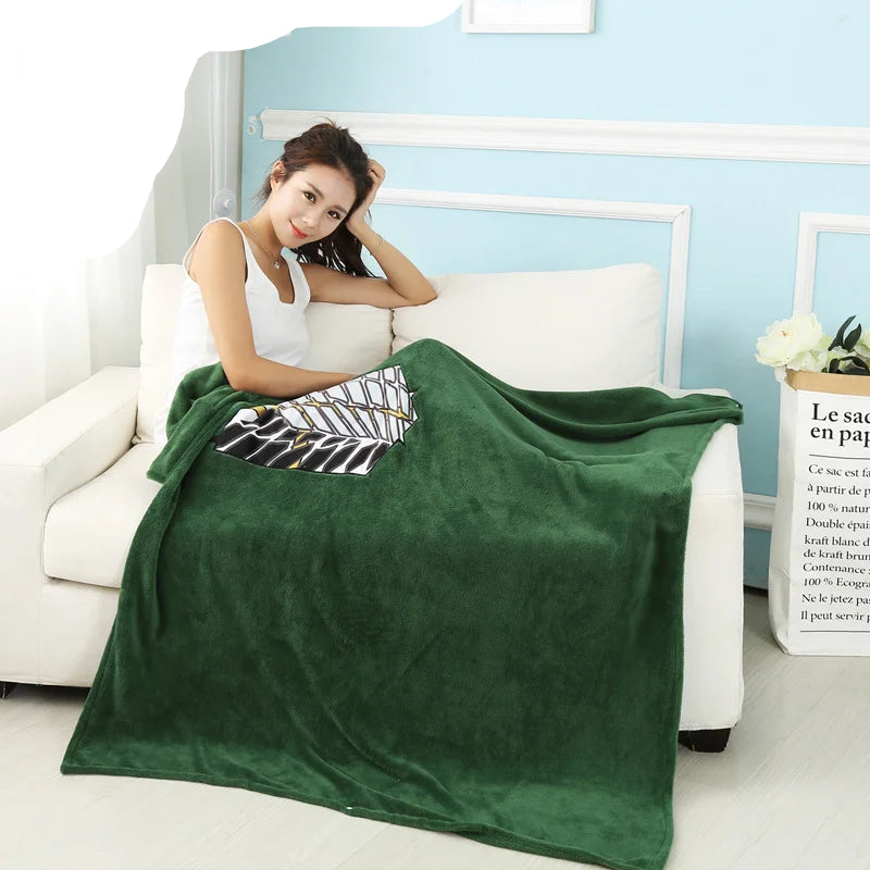 Manta Capa 2 em 1 "Tropa de Exploração", Attack on Titan