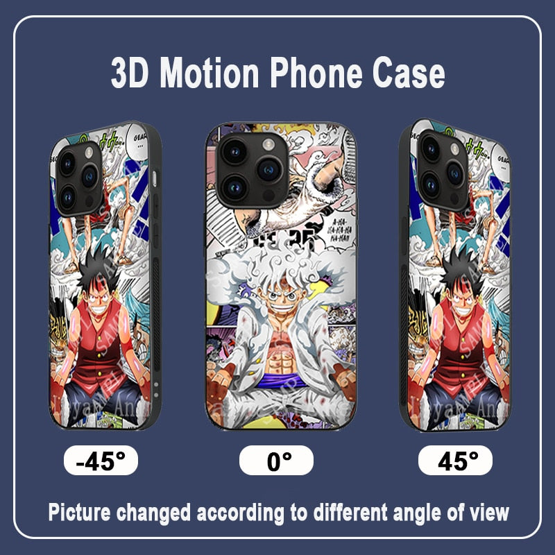 Capinha 3D Luffy Gear 5 vs Clássico (iPhone)