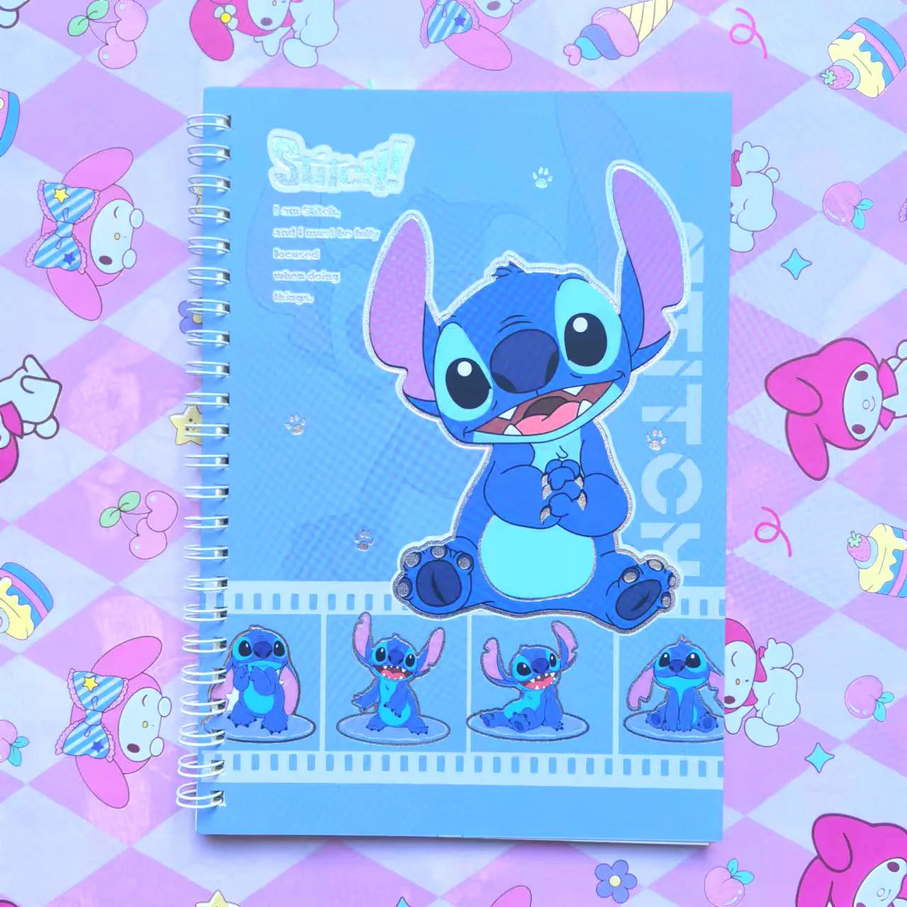 Caderno 1 Matéria Stitch Fofinho