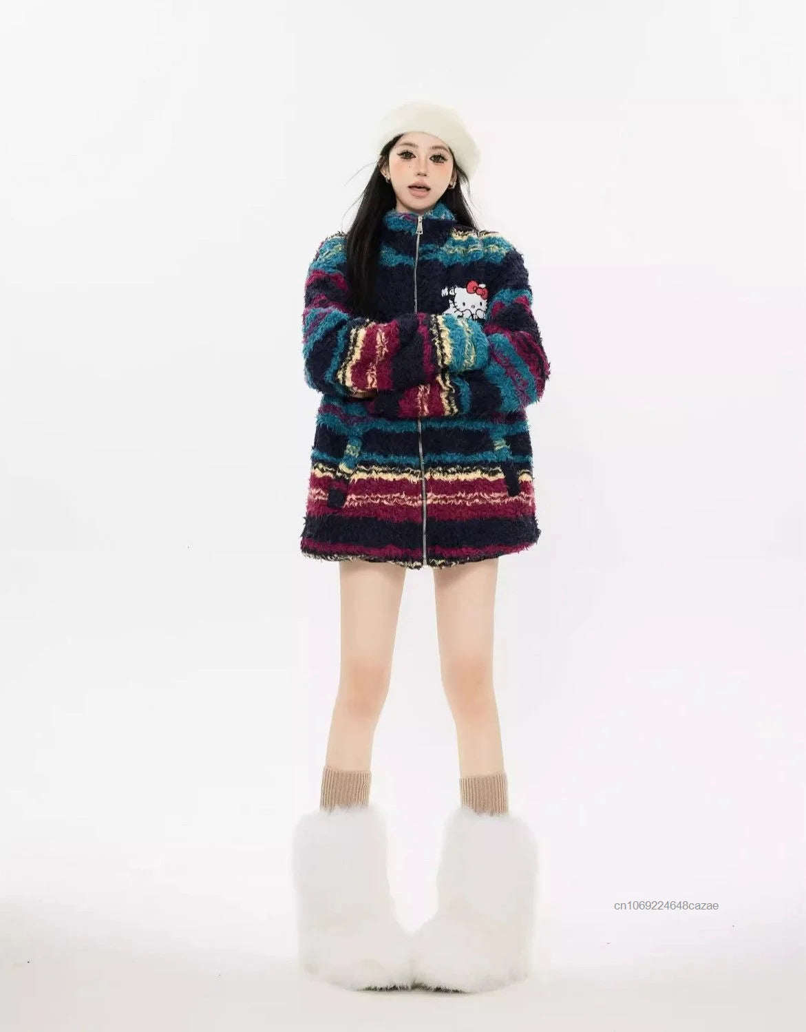 Jaqueta Fleece Hello Kitty Color Block