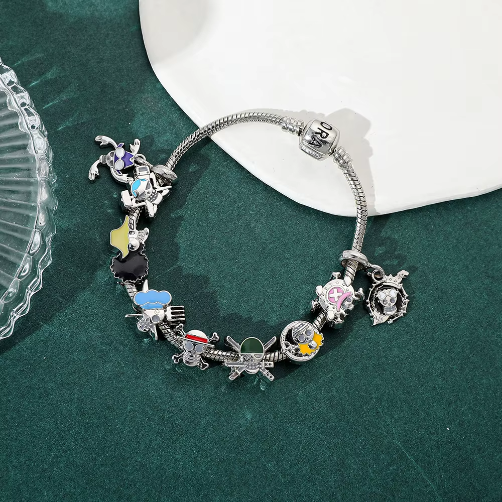 Pulseira Bracelete Pandora One Piece Monkey D. Luffy