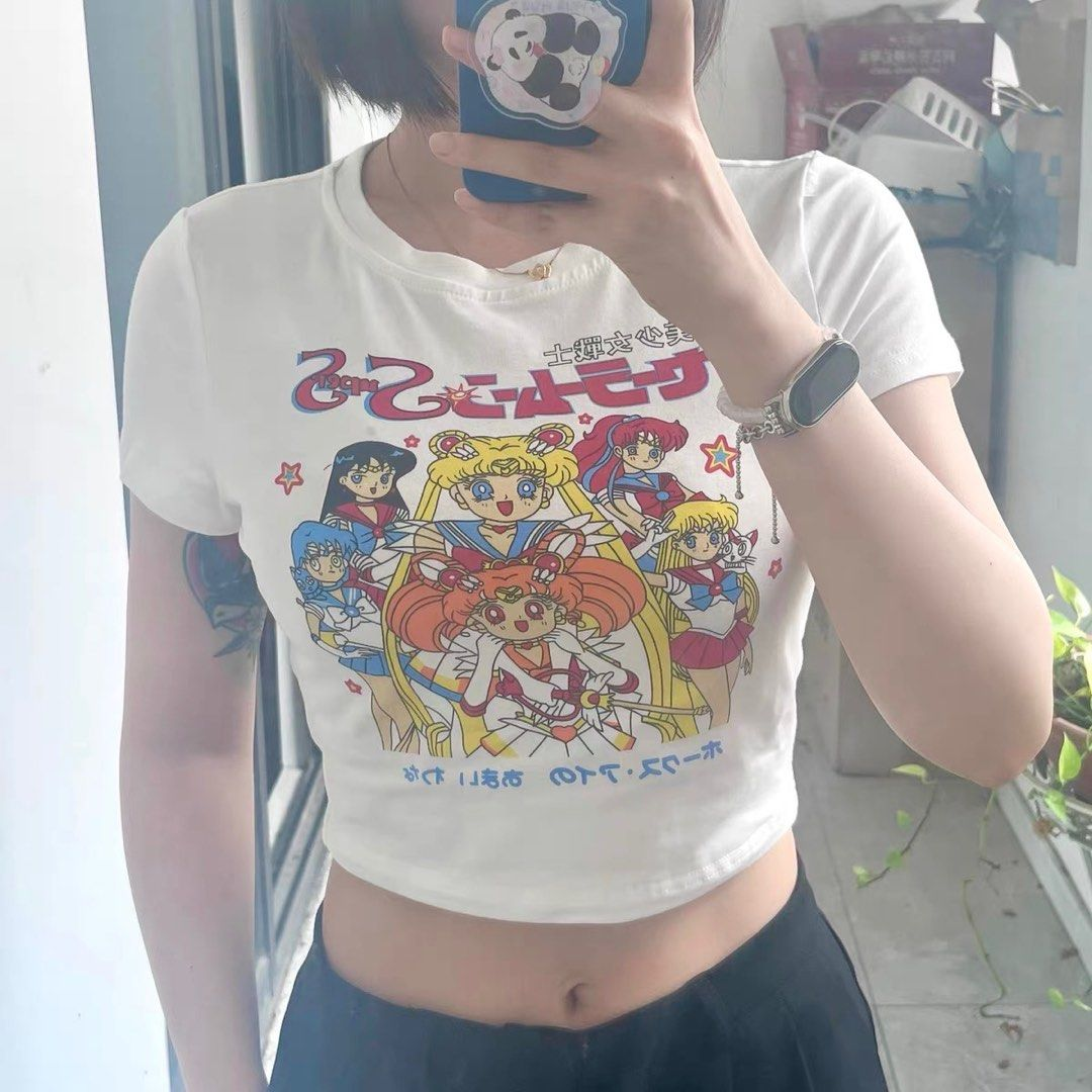 Cropped Camiseta Sailor Moon Super S, Estilo 90s