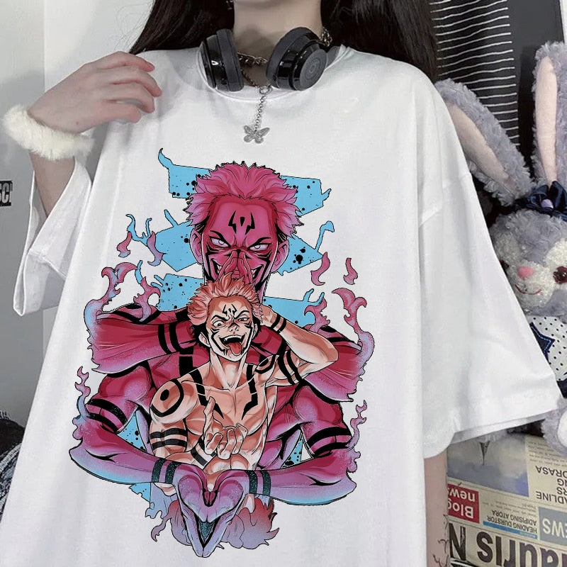Camisa Sukuna Crimson Aura
