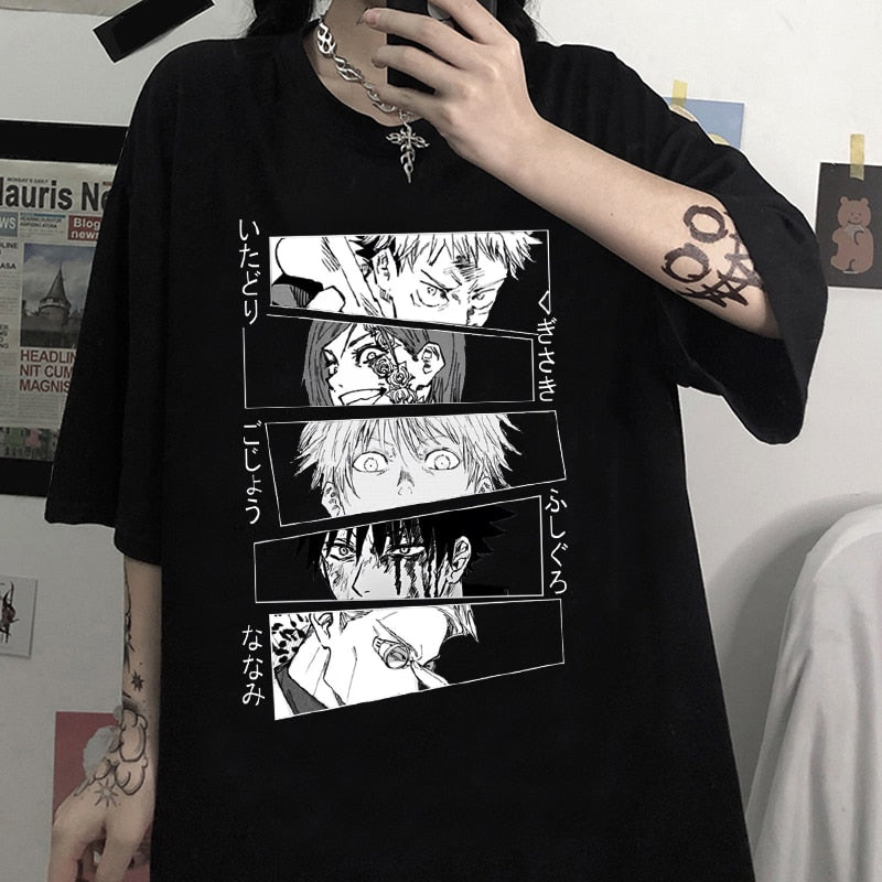 Camiseta Oversized Exorcistas Jujutsu