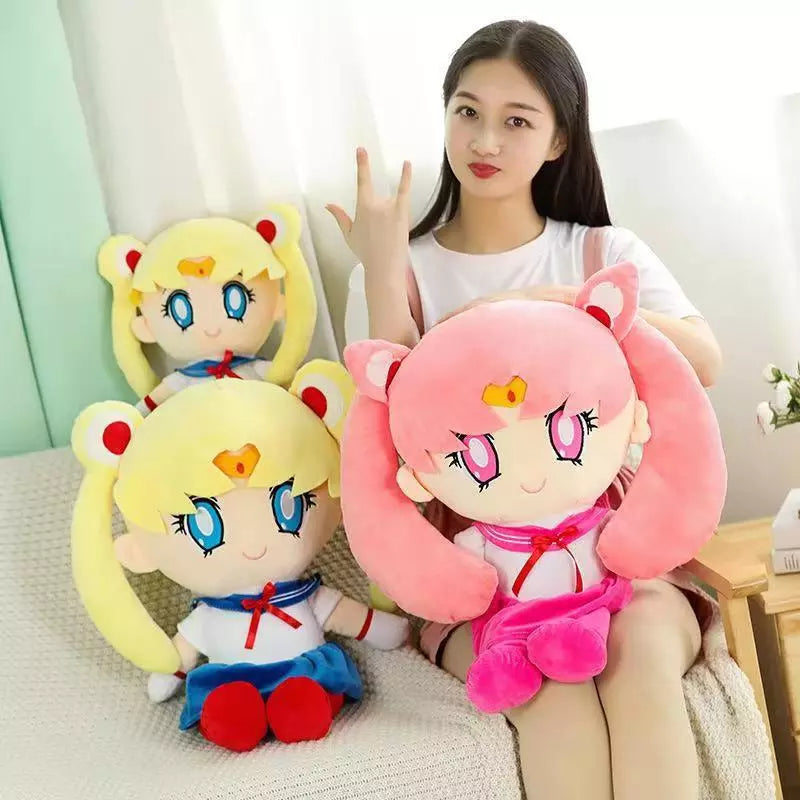 Pelúcia 25cm Sailor Moon, Chibiusa, Makoto Kino e Luna