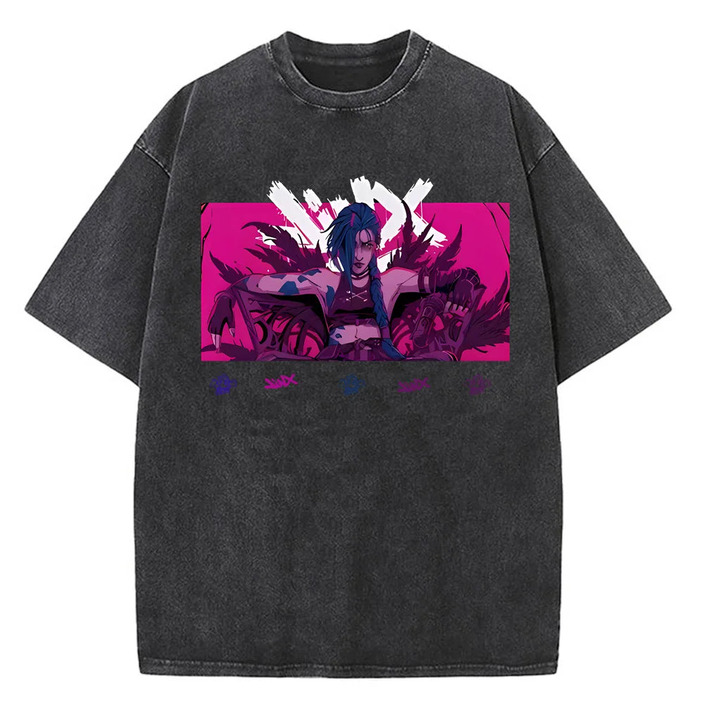 Camiseta Oversized Jinx Insana, Arcane